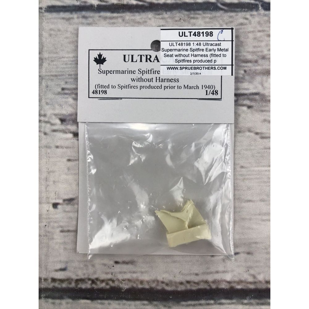 Ultracast #48198  1/48 - Supermarine Spitfire‎ Early metal Seat Without Harness
